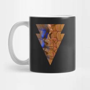 Electric Blue , Traditional Tattoo Skull Design Mug